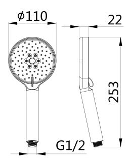 Лейка для душа ESKO SPL1203-2 хром